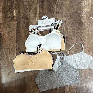 Rene Rofe White Tan Crop Top